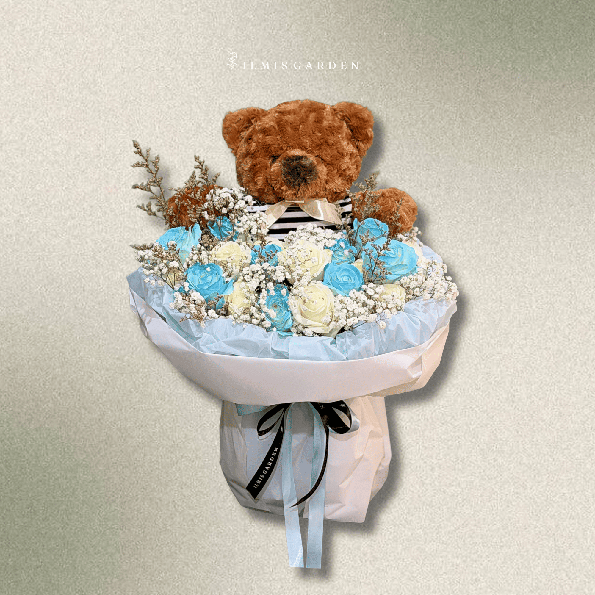 Bluebell Teddy Bouquet